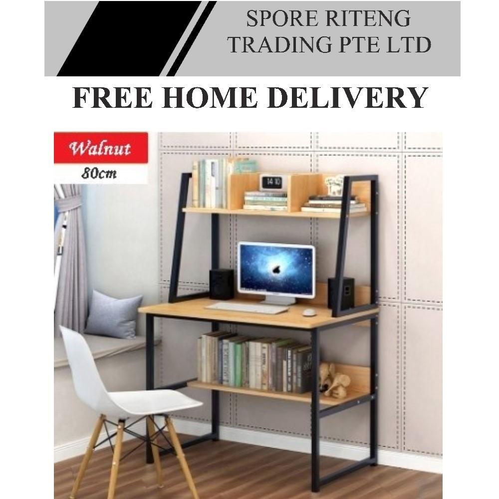 Durable Home Office Desks Furniture Lazada Study Table With Multi Shelves