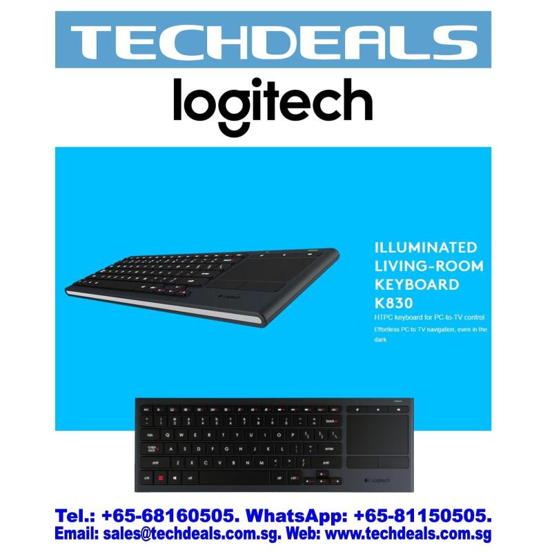 LOGITECH K830 ILLUMINATED LIVING-ROOM KEYBOARD(1Y) Singapore