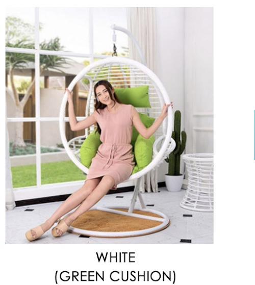 JIJI (Free Installation) Riks Swing Chair (Outdoor Seating / Swing Chair) with cushions - Balcony Swing chair/Relax Chair/ Lounge Chair/ Furniture (SG) Free Delivery