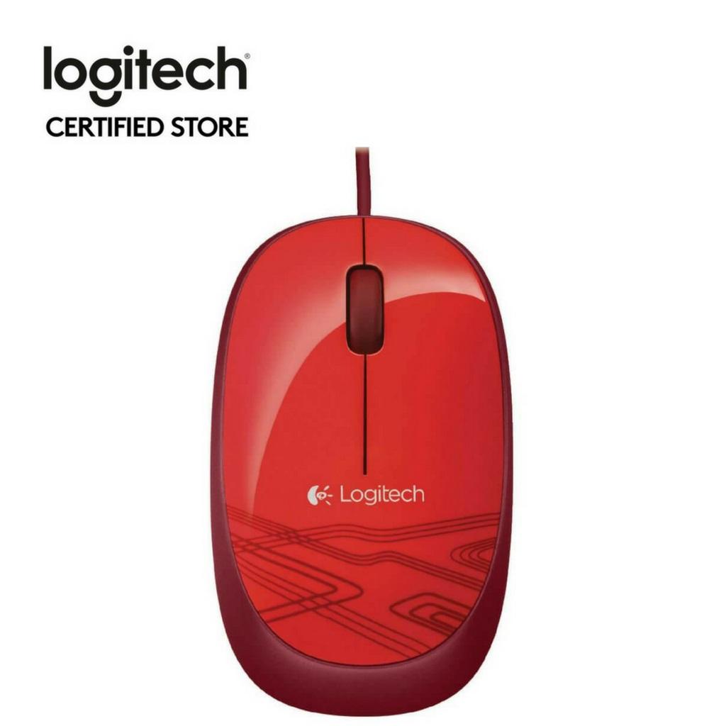 Logitech M105 Red Wired Mouse