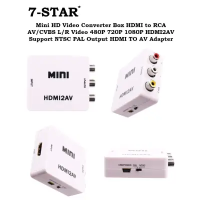 Mini HD Video Converter Box HDMI to RCA AV/CVBS L/R Video 480P 720P 1080P HDMI2AV Support NTSC PAL Output HDMI TO AV Adapter
