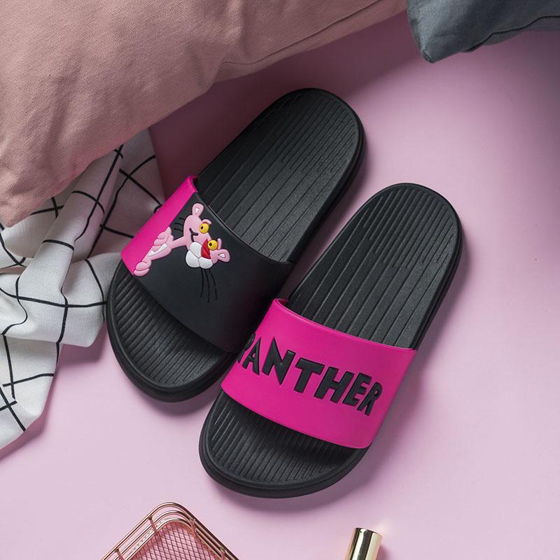 The Pink Panther Slipper Female Summer Household Cute Snnei Anti-slip Bathroom Sandals Korean Style