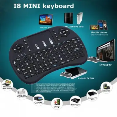 [SG Stock] [Latest version ] Keyboard Mini Air Mouse English 2.4GHz Wireless Touchpad Handheld Portable for Android PC TV BOX USD Computer Mini