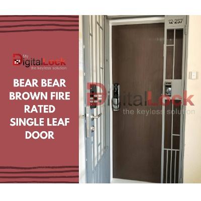 BEAR BEAR BROWN FIRE RATED SINGLE LEAF DOOR