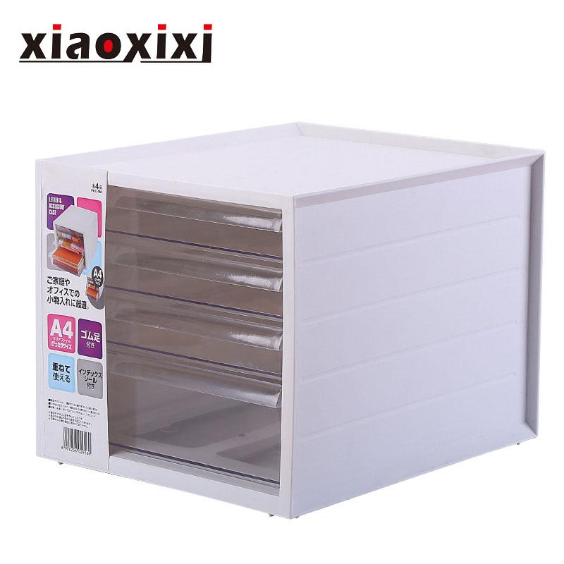 Desktop Storage Box, Japanese Style, Creative, Drawer Type, Transparent Plastic Multi-layered, Classification Label, High-grade Stationery Finishing Box, High-quality PP Plastic Material, Ergonomic Design, Durable, Fine Workmanship (27.5*33.5*25cm)