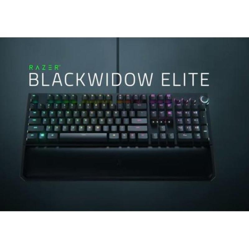 Razer Blackwidow Elite Mech Gaming Keyboard (US) w Wrist Rest Orange Switch Singapore