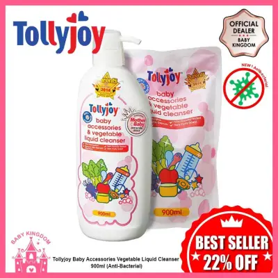 Tollyjoy Baby Accessories & Vegetable Liquid Cleanser 900ml + Refill Pack 900ml (NEW! Anti Bacterial) (Promo)