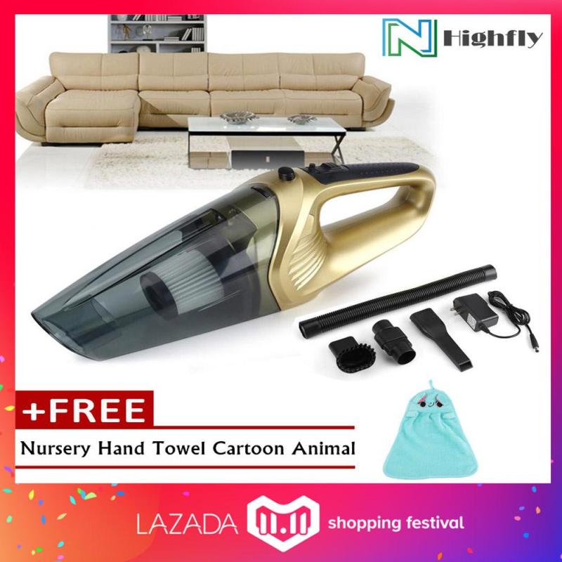 【FREE Gift】120W Cordless Rechargeable Wet Dry Poratble Handheld Car Home Vacuum Cleaner (Gold) Singapore