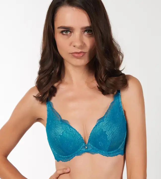 Essence By Triumph Wired Push Up Bra Green - Dark Combination 10161518M010
