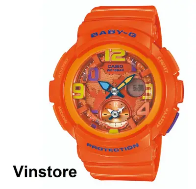 [Vinstore] Baby-G Orange Resin Women Sports Analog Digital Watch BGA-190-4B BGA-190-4BD BGA-190-4 BGA-190 BGA190-4B [FLASH SALE]
