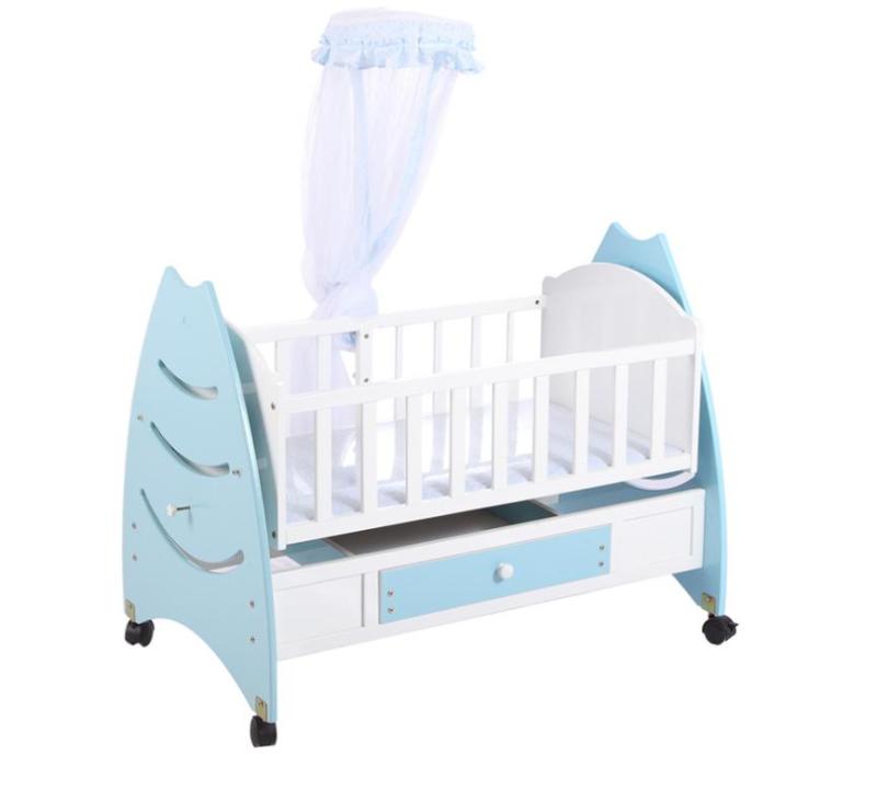 New crib solid wood BB bed multi-function baby cradle bed baby bed with mosquito net newborn bed game bed-intl
