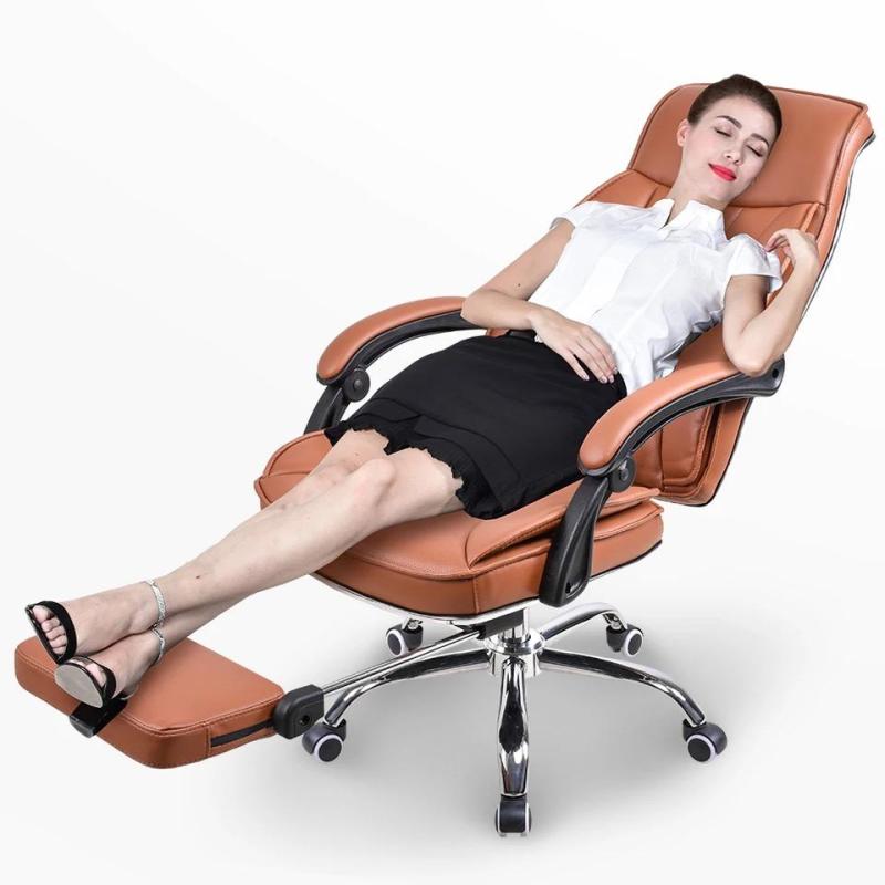 Ergonomic offie chair leather chair boss chair with foot rest P22 (Free installation) Singapore