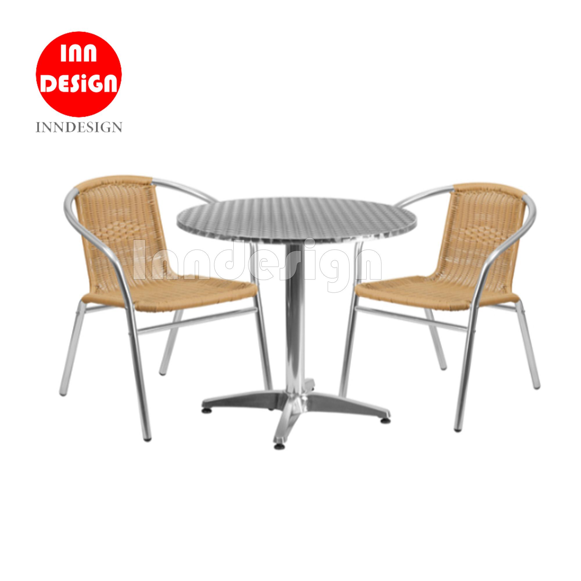 Doris 1 2 Rattan Aluminium Chair Table
