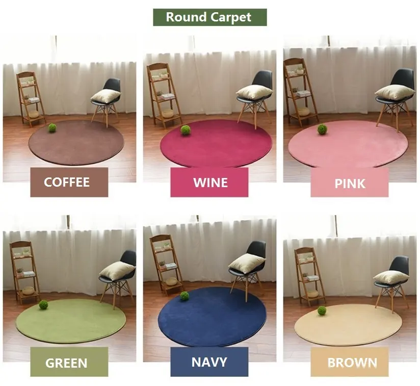 Round Japanese Carpet 150 150cm Living Room Home House Thick Floor Mat Playmat Flannel Fleece Coral Mats Lazada Singapore