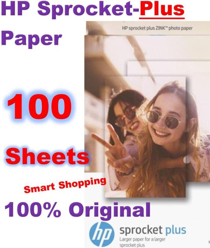 [100 sheets] HP Sprocket Plus Photo Paper sticky-backed sheets 2.3 x 3.4 in for Sprocket-Plus Printer (100 % Original) Zink sticky backed Thermal 58 mm x 87 mm  Glossy Singapore