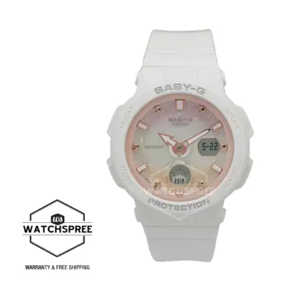 [WatchSpree] Casio Baby-G Beach Traveler Series White Resin Band Watch BGA250-7A2 BGA-250-7A2