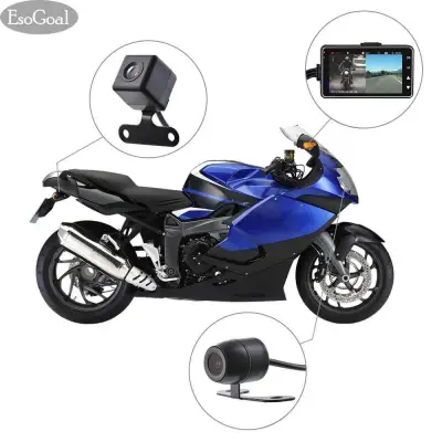 [Promotion!] EsoGoal 3 LCD Motorcycle Camera Motor Motorbike Dash Cam Recorder DVR G-Sensor Motor Dash Cam 720P with Dual-track Front Rear Recorder