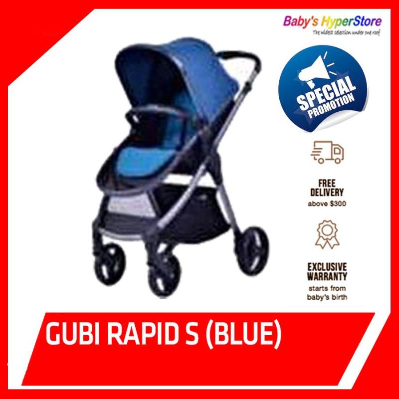 Gubi Rapid S (Blue) Stroller - Local seller warranty 1 Year Singapore