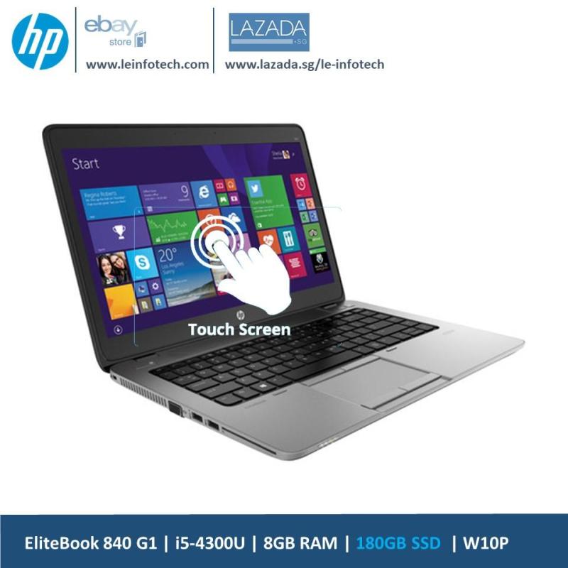 HP Elitebook 840 G1 Touchscreen Notebook 14in i5-4300U@1.9Ghz 4th Gen 8GB RAM 180GB SSD Win 10 Pro Used