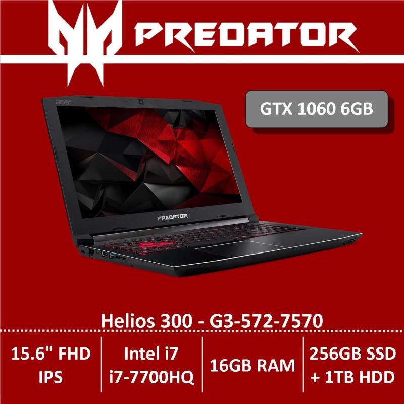 Predator Helios 300 G3-572-7570 15.6 FHD IPS Gaming Laptop with Nvidia GTX1060