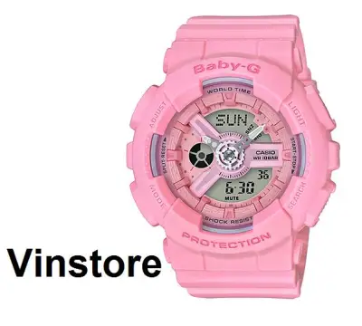 [Vinstore] Baby-G BA-110 Pink Resin Women Sports Watch BA-110-4A1 BA-110 BA-110-4A1DR BA110-4A1