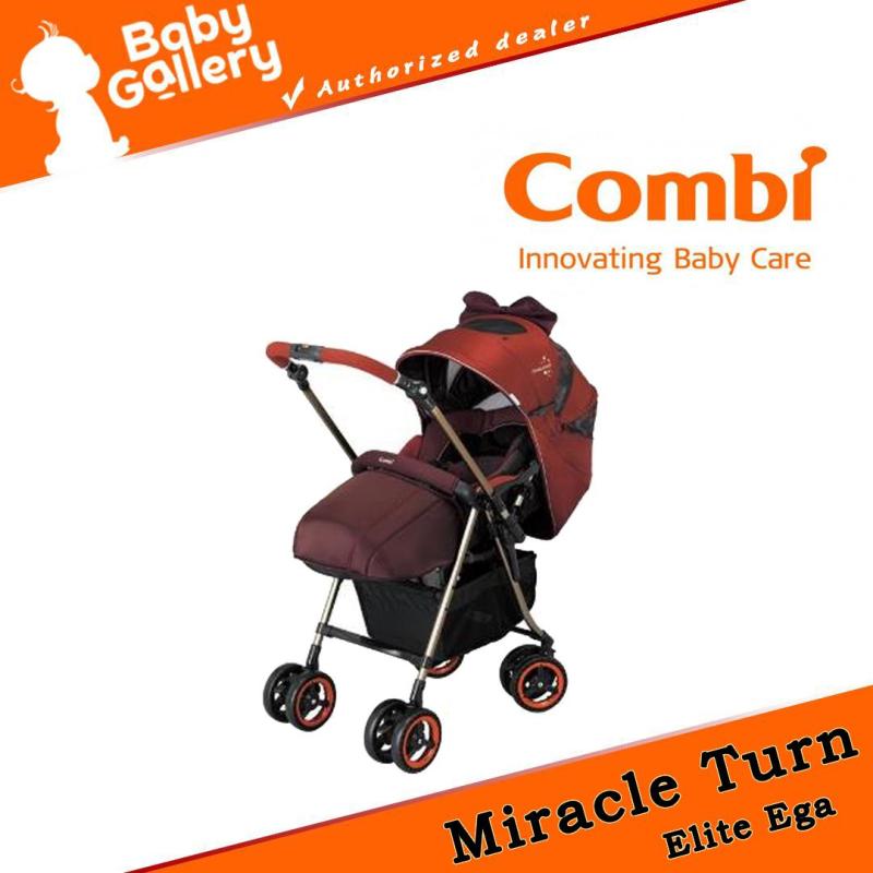 Combi Miracle Turn Elite Ega Orange Stroller Singapore