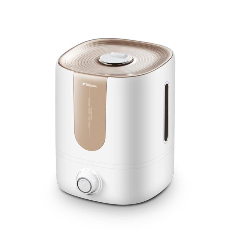 Deerma Ultrasonic Cool Mist Humidifier Mechanical Portable 4L/1.06Gallon Capacity for Living Room, Office, Yoga, Bedroom Powerful Mist Output with Low Noisy (White) - intl Singapore