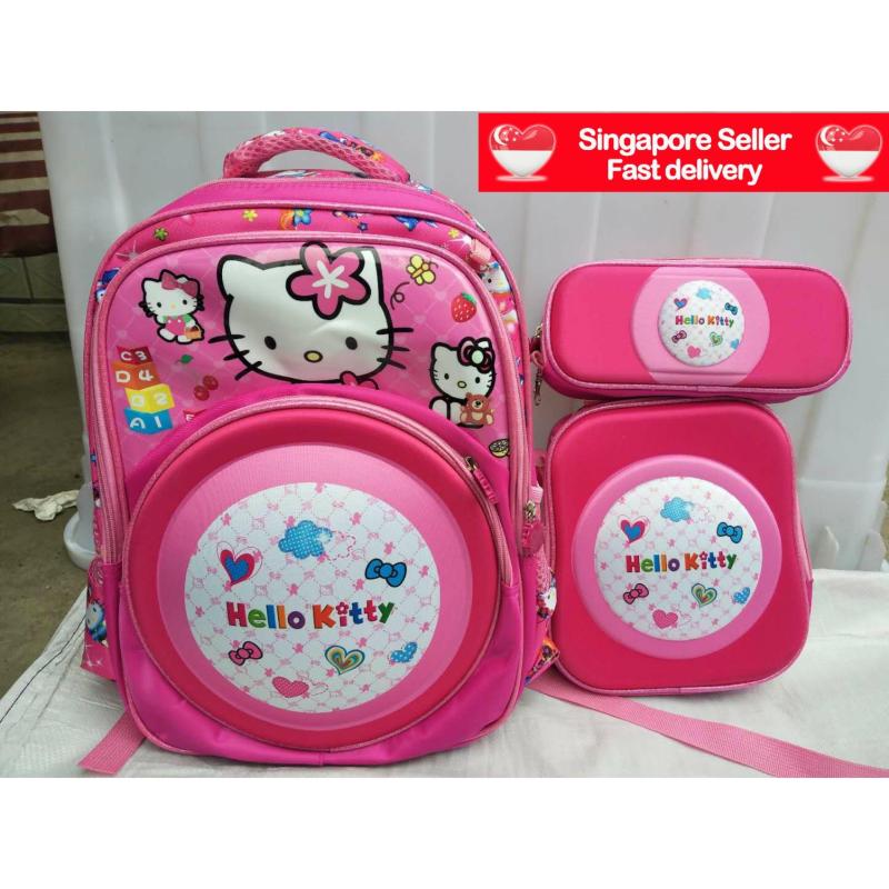 School Bag Backpack Cartoon Bag Captain America Superman Spiderman Hello Kitty Batman Sofia Princess Kids Fashion
