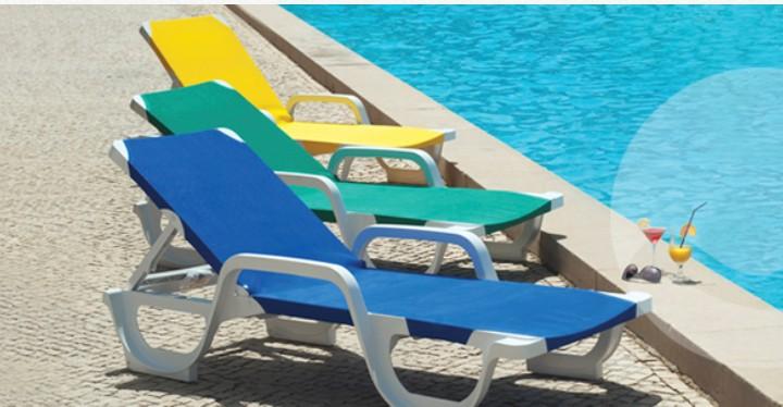 Superdeal Sunlounger LENA sling (green)
