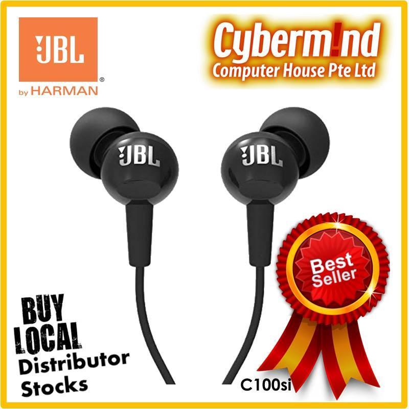 JBL C100SI In-Ear Headphones with Mic (Black) (Local Distributor Stocks / Brought to you by Cybermind 20years in Singapore!) Singapore