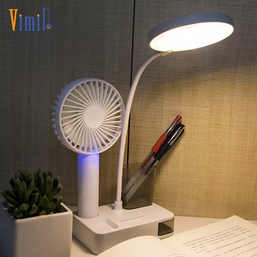 table light with fan