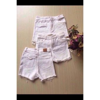 Quần short nữ rách kaki(trắng)