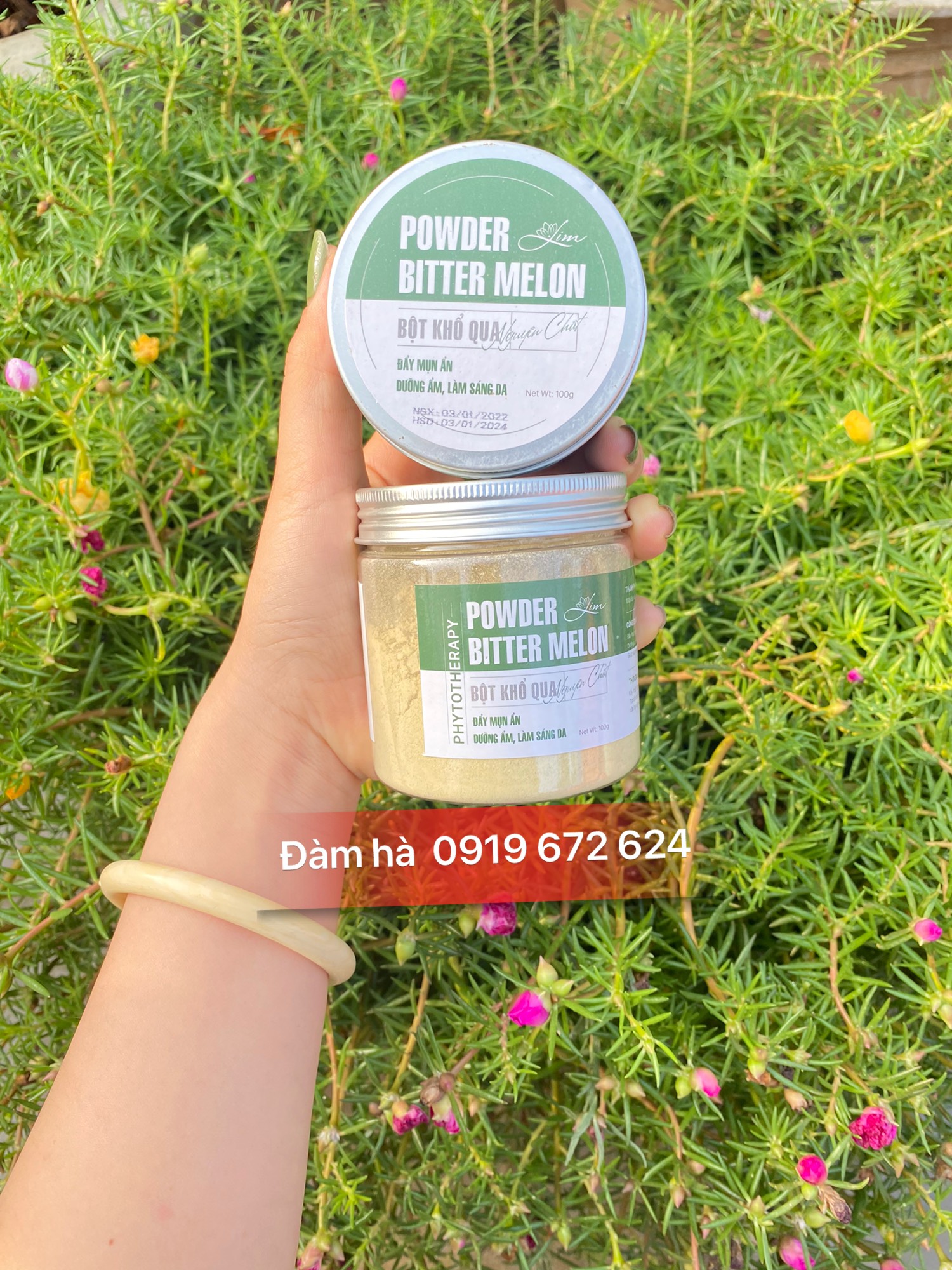 Bột khổ qua nguyên chất nhà LIM (150gr) giảm mụn