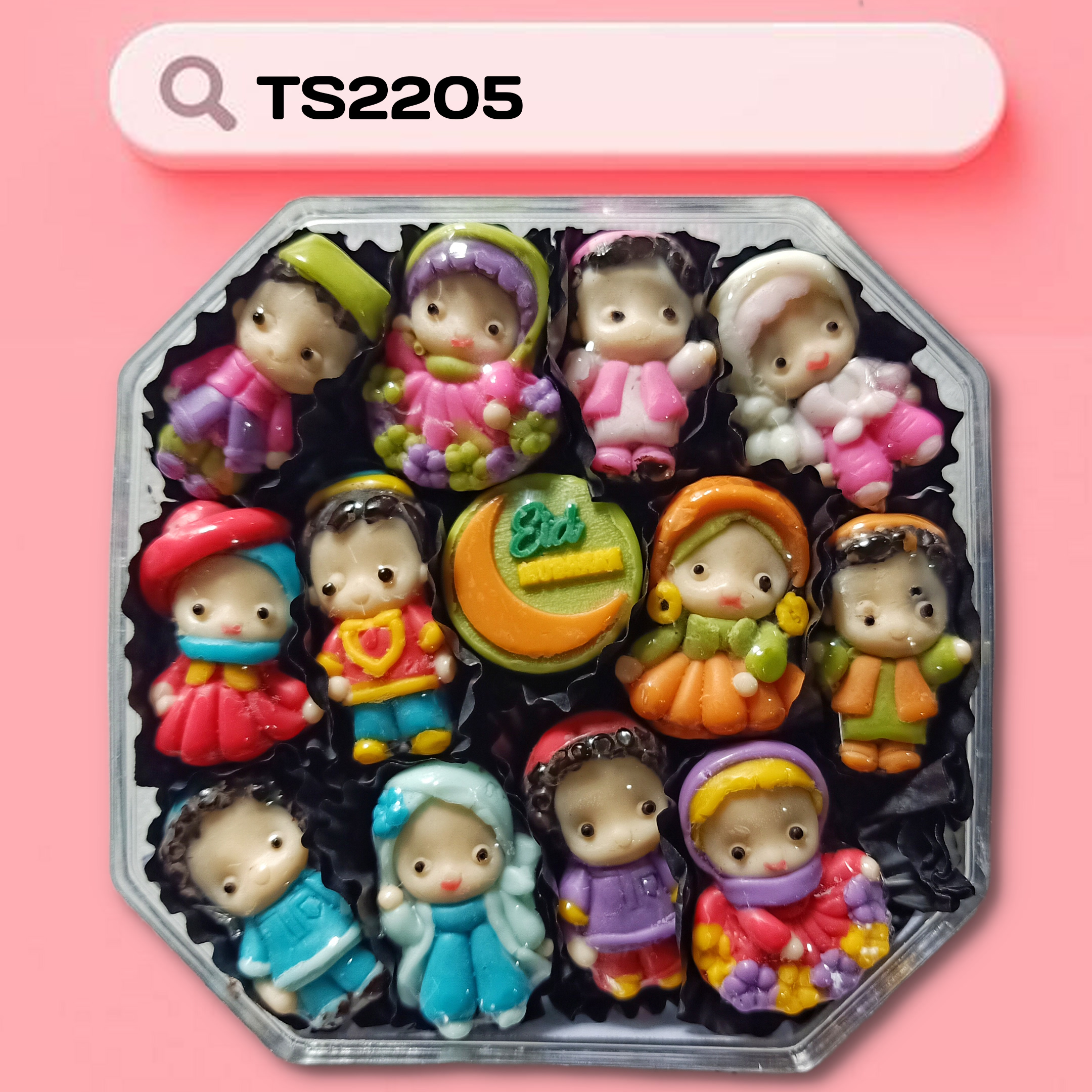 TS2205 Permen Coklat Praline Karakter muslim untuk isian parcel, hampers, hadiah puasa, kado ulang tahβ¦