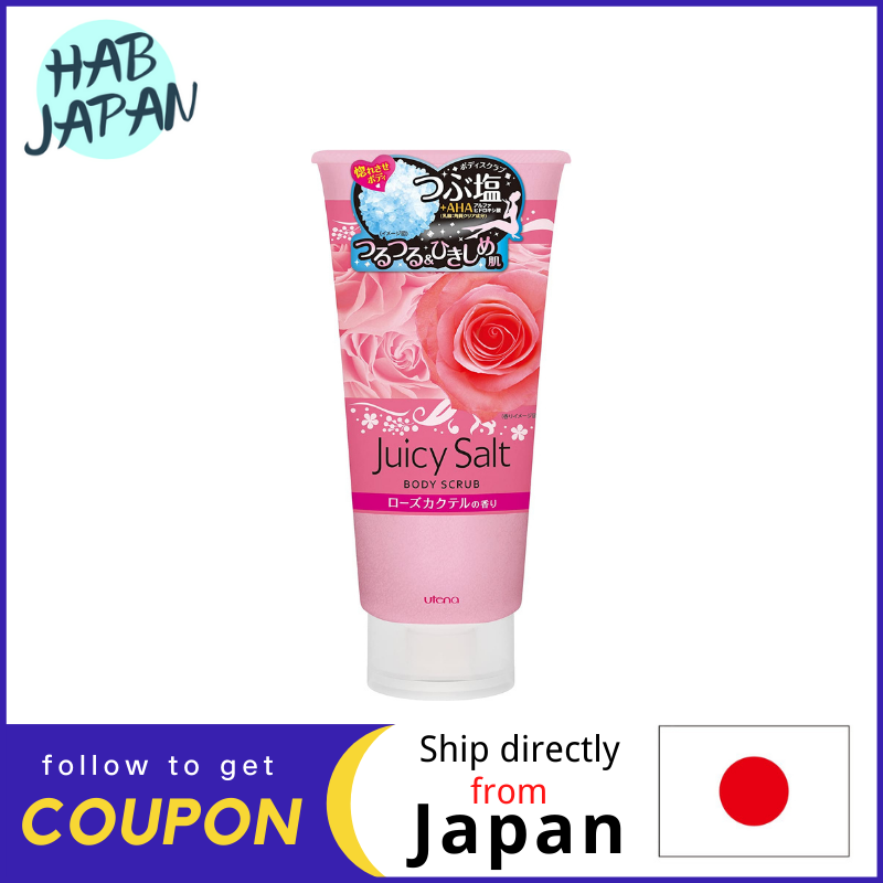Gambar Utena Juicy salt body scrub 300g rose Foaming body scrub with crushed salt scrub   AHA?Ship directly from Japan?