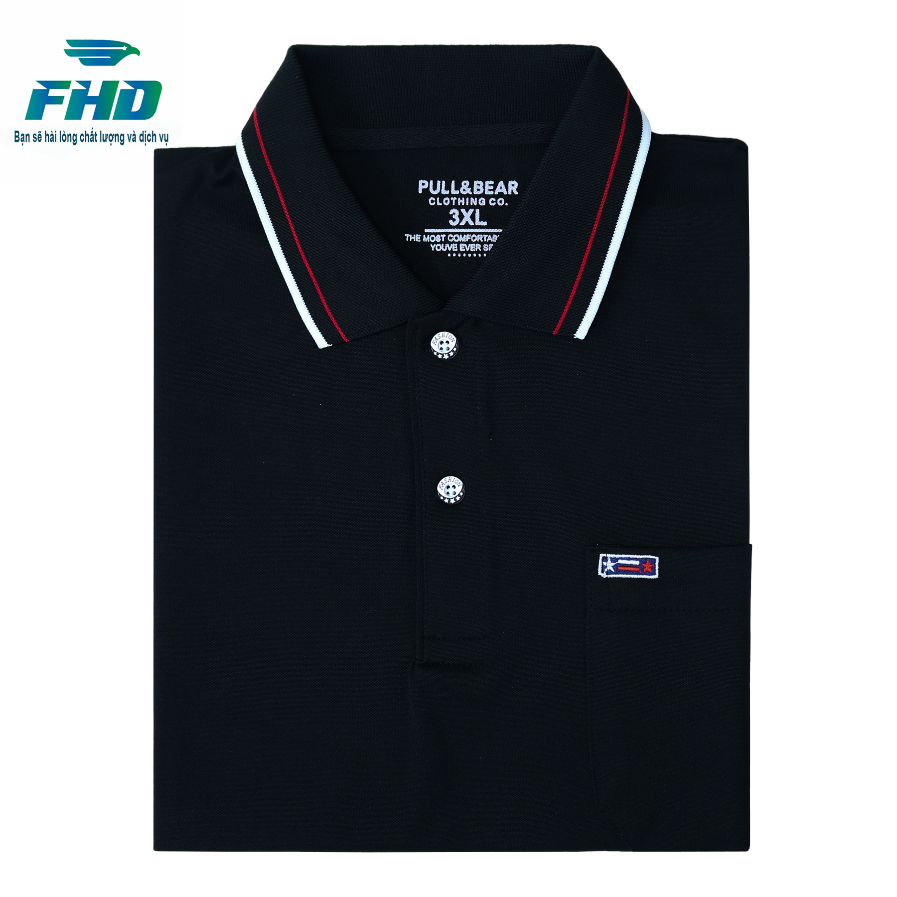 Middle-Aged Men's Short-Sleeved Polo Shirt with Collar and Striped Pockets, Large Form, Size for People Weighing 90kg Fhda015_3 - 7