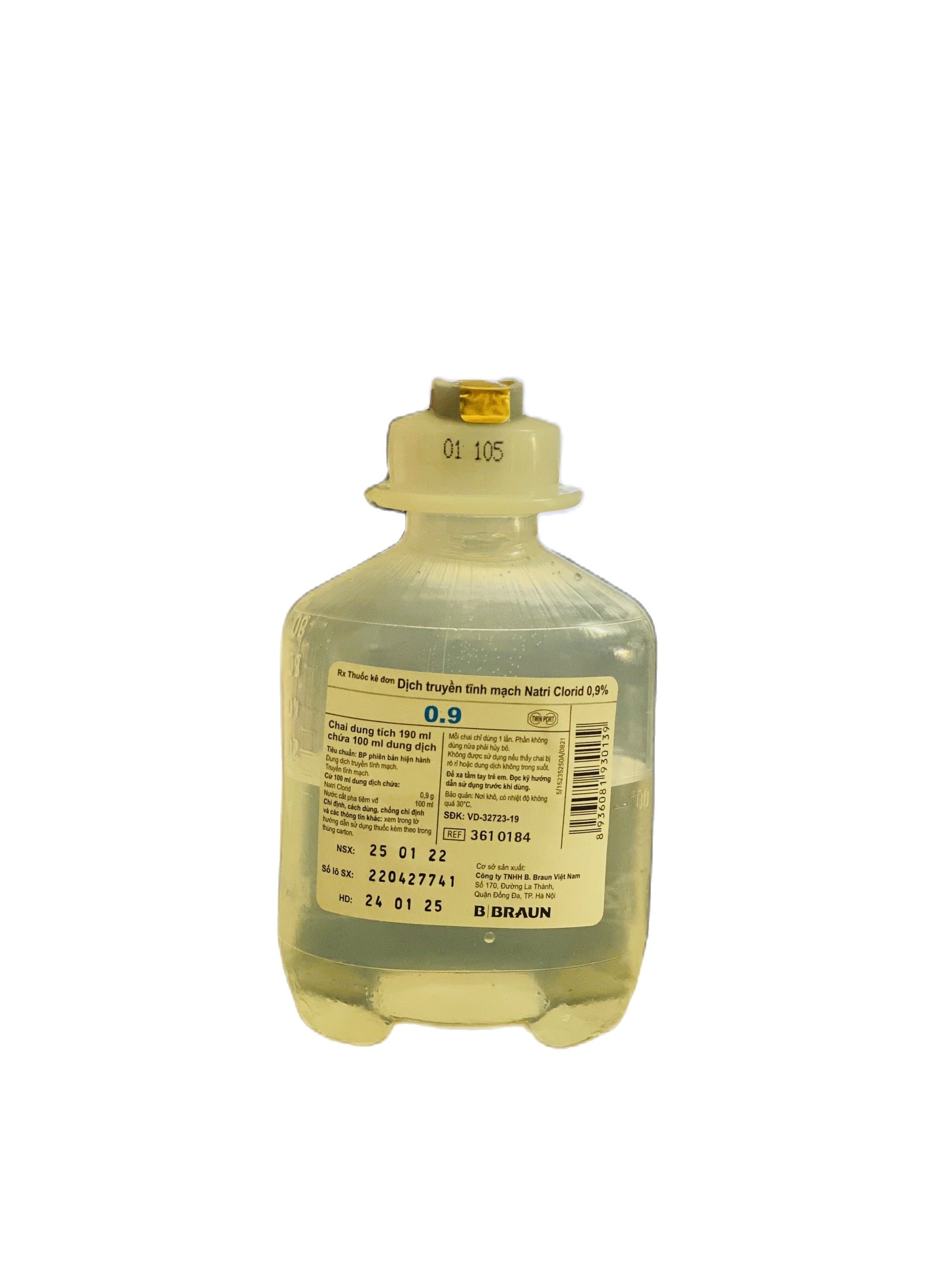 Dịch truyền tĩnh mạch natri clorid 0.9% 100ml