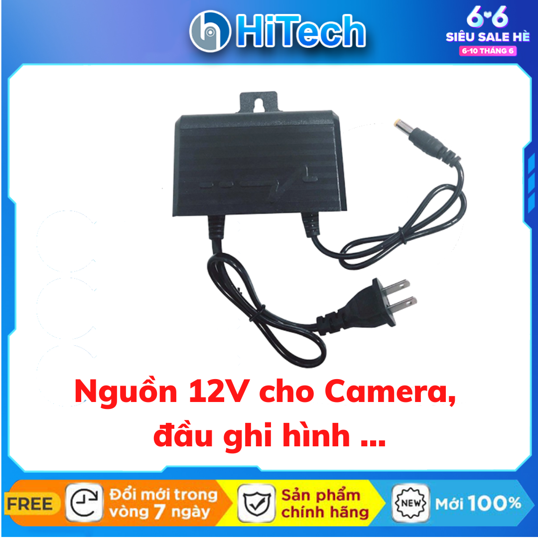 Nguồn camera 12v-2A ngoài trời - chống nước cho camera ngoài trời yoosee, srihome, eviz hoặc cho các thiết bị dùng dòng 12v, cục nguồn camera yoosee