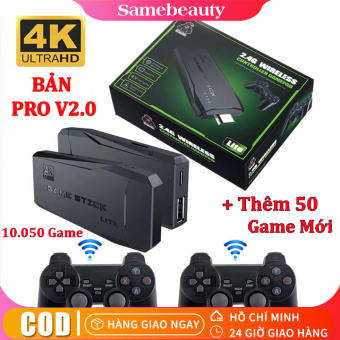 Game Stick 4k V2 Pro 2023, 64GB-10.000 trò + 50 game mới tải thêm, máy chơi game cầm tay không dây