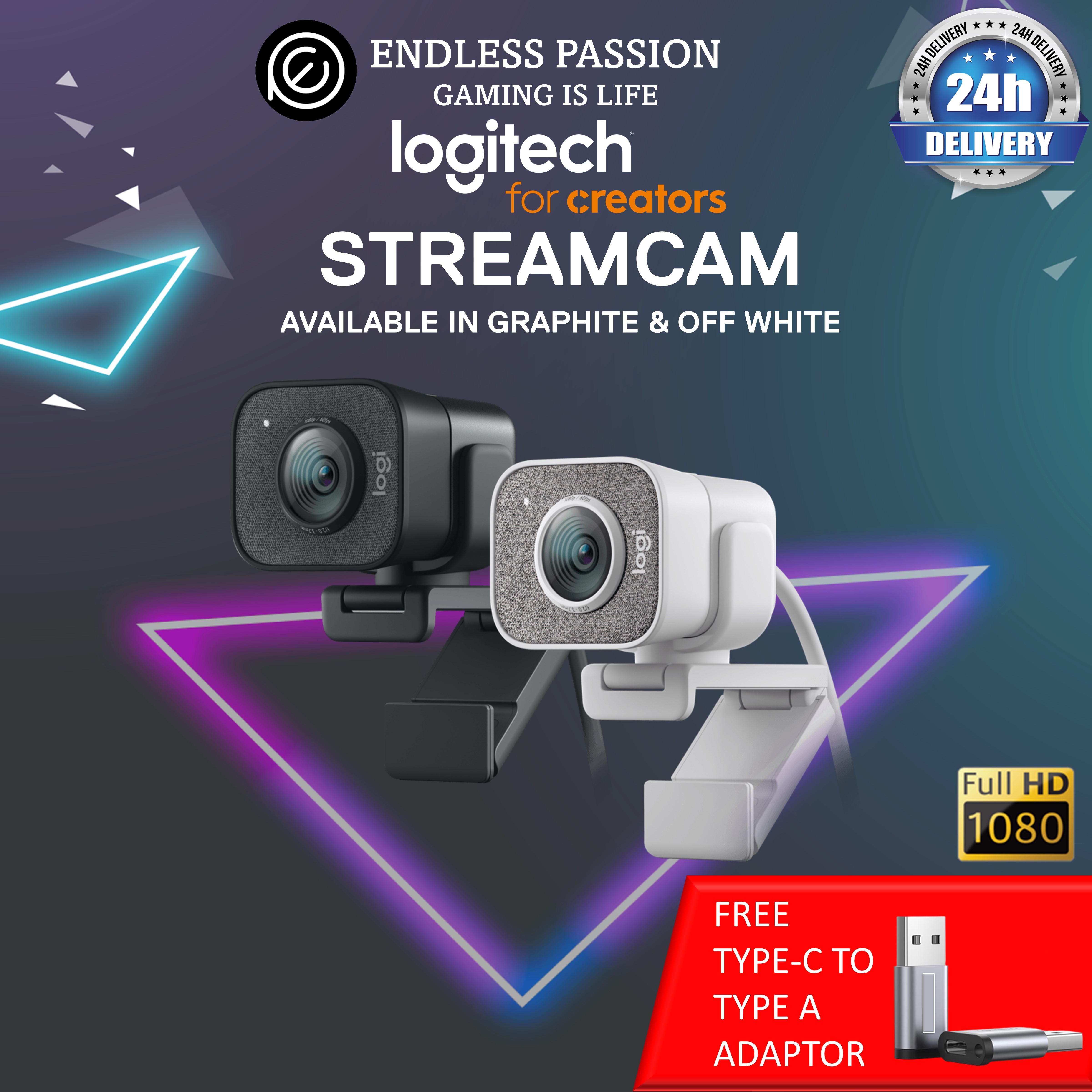  Logitech for Creators StreamCam Premium Webcam for Streaming  and Content Creation, Full HD 1080p 60 fps, Premium Glass Lens, Smart  Auto-Focus, for PC/Mac – Graphite : Electronics