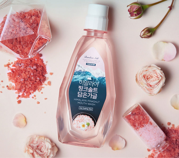 Nước súc miệng bamboo salt muối hồng himalaya hương bạc hà thơm mát chai lớn 760ml - hình thực tế shop chụp