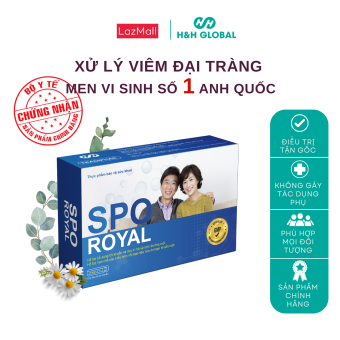 Đại tràng SPO ROYAL - Xử lý tận gốc viêm đại tràng, Men đại tràng chứa 60 tỷ Bào tử lợi khuẩn (20 ống x 5ml) - HH GLOBAL