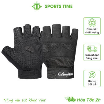 Găng tay hở ngón tập gym, đi xe đạp, bao tay thể thao chống trượt thoáng khí Sport cho nữ và nam