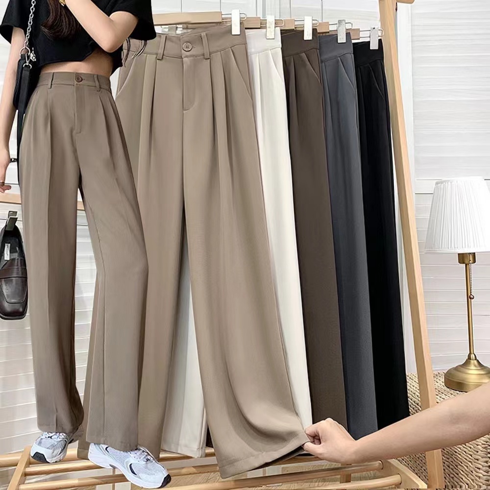 New Trendy CEO Trouser High waist Wide Leg Pants Floor Length