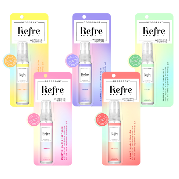 Xịt khử mùi refre hương nước hoa - refre natural 30ml