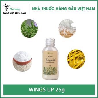 Bột Khử Mùi Thiên Nhiên Wings Up giúp hạn chế mùi cơ thế hộp 25g - Tổng kho miền nam