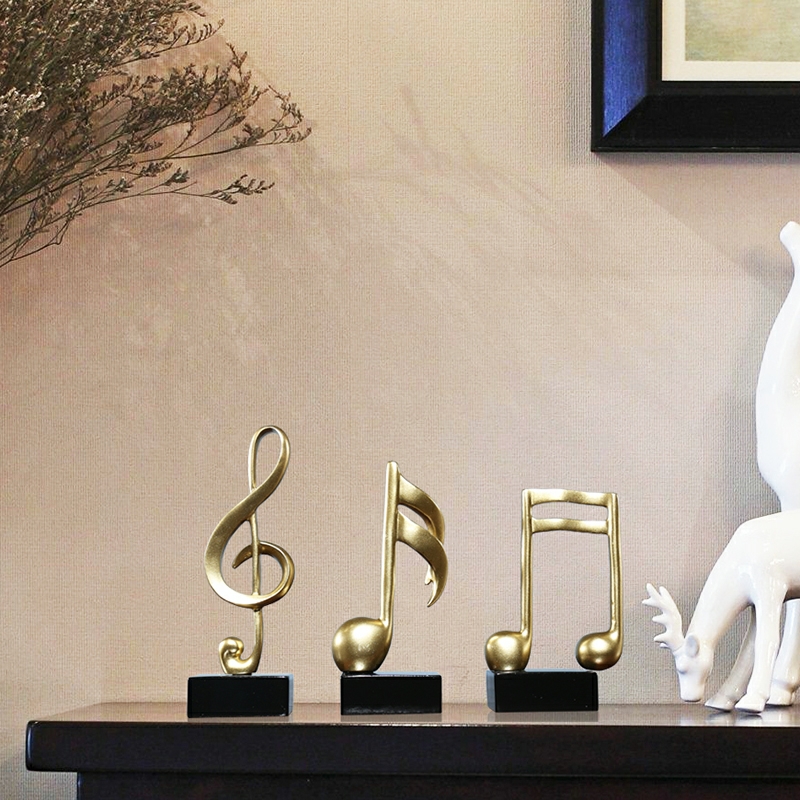 Đồ decor bộ ba nốt nhạc | tượng decor trang trí hiện đại