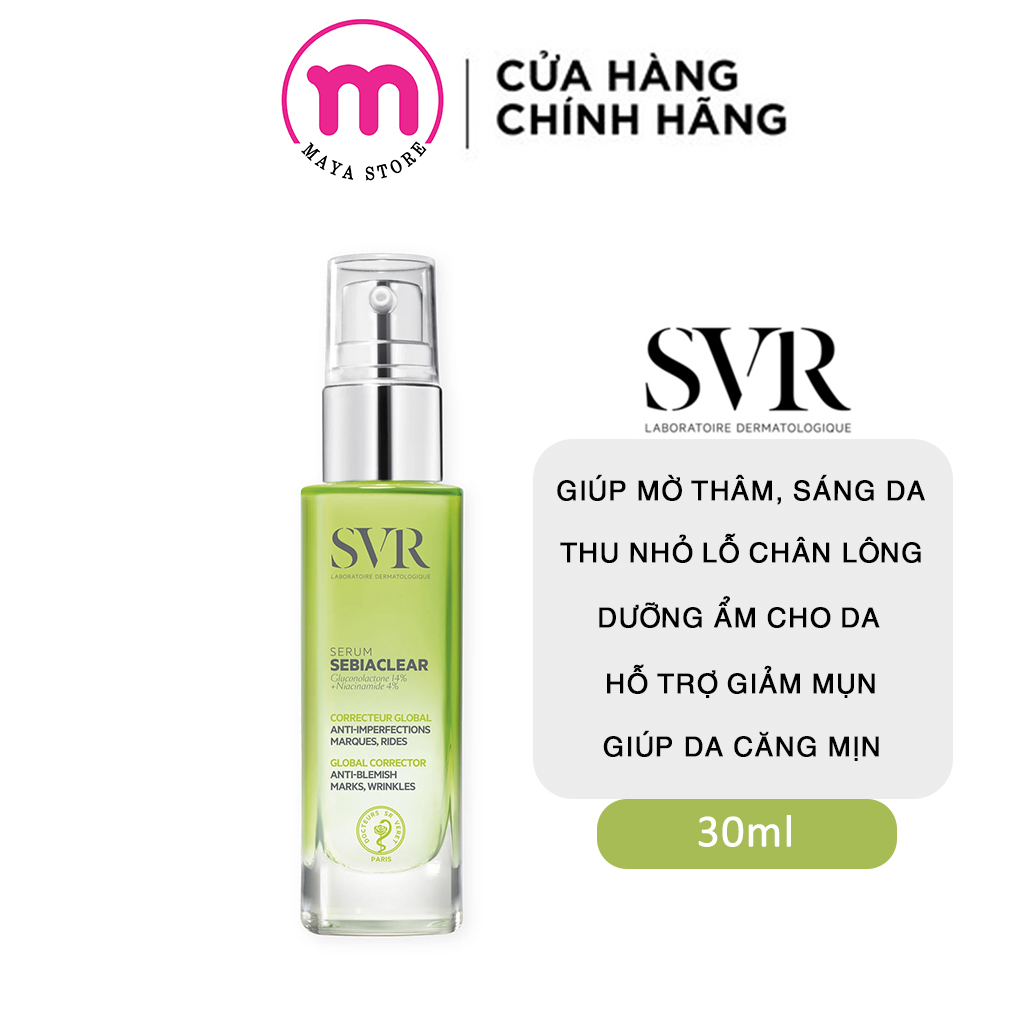 Serum dưỡng chất kiềm dầu và giảm mụn mờ thâm SVR Sebiaclear Serum 30ml