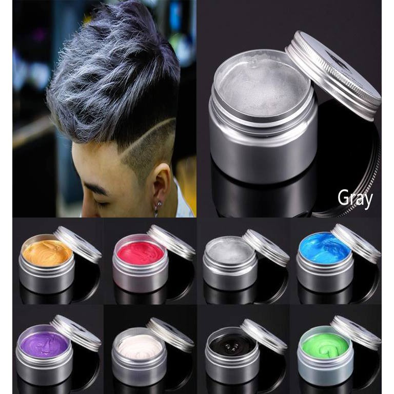 Sáp vuốt tóc đổi màu tạm thời ash mud nhật bản xám khói l xanh dương l đen l trắng l đỏ l vàng l nâu l tím