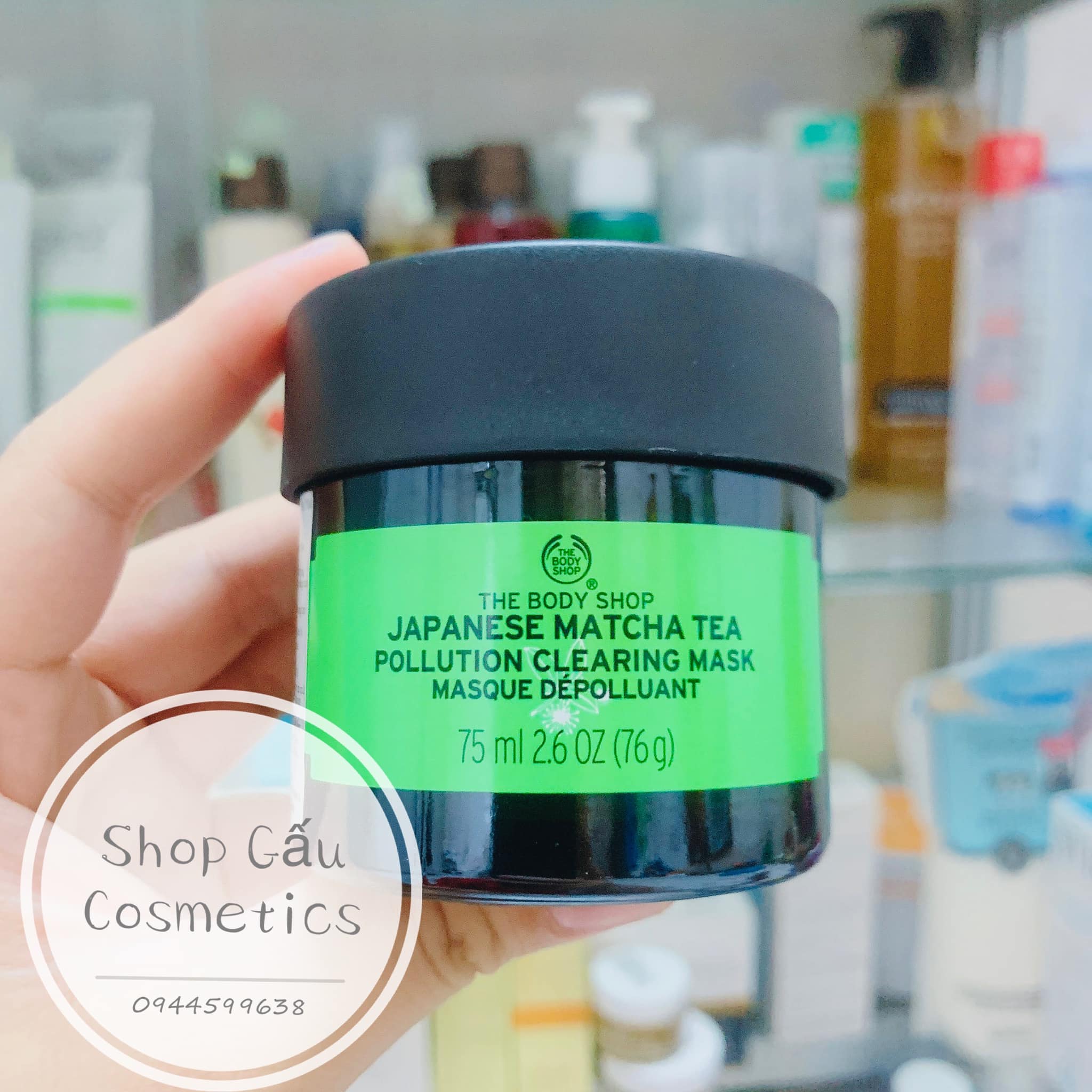 Mặt nạ thanh lọc da the body shop japanese matcha tea pollution clearing mask 75ml.